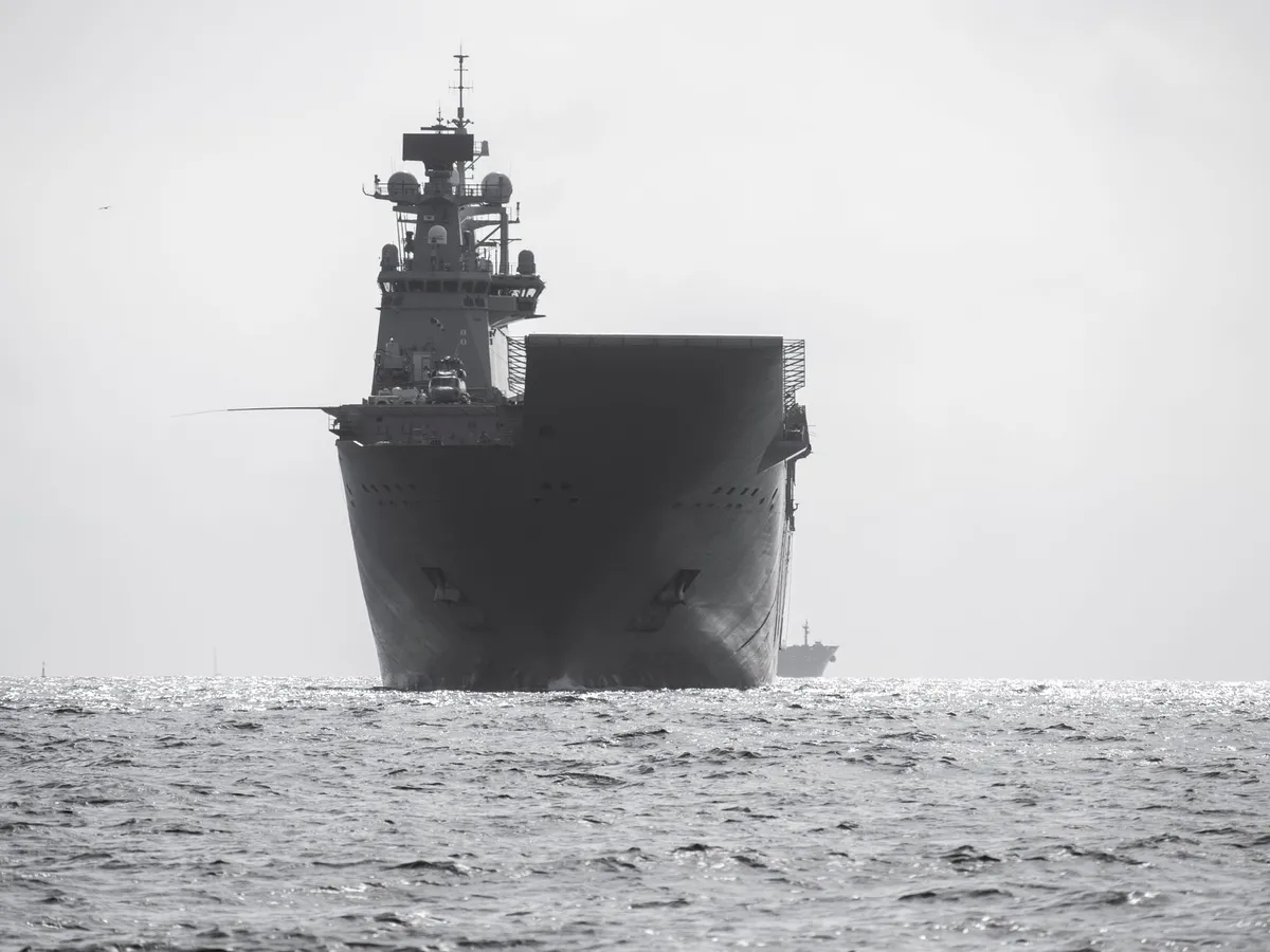 aircraft carrier in ocean