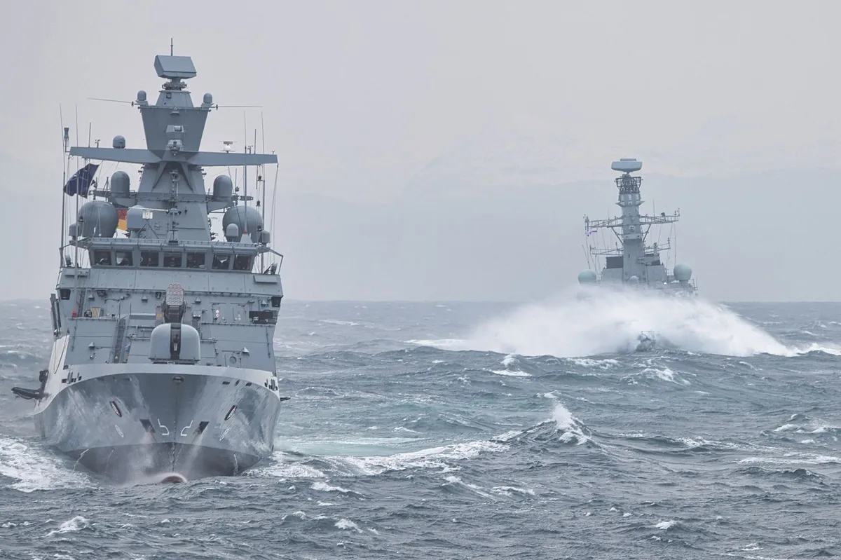 naval ships in formation