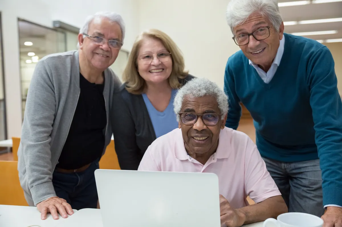 diverse elderly group