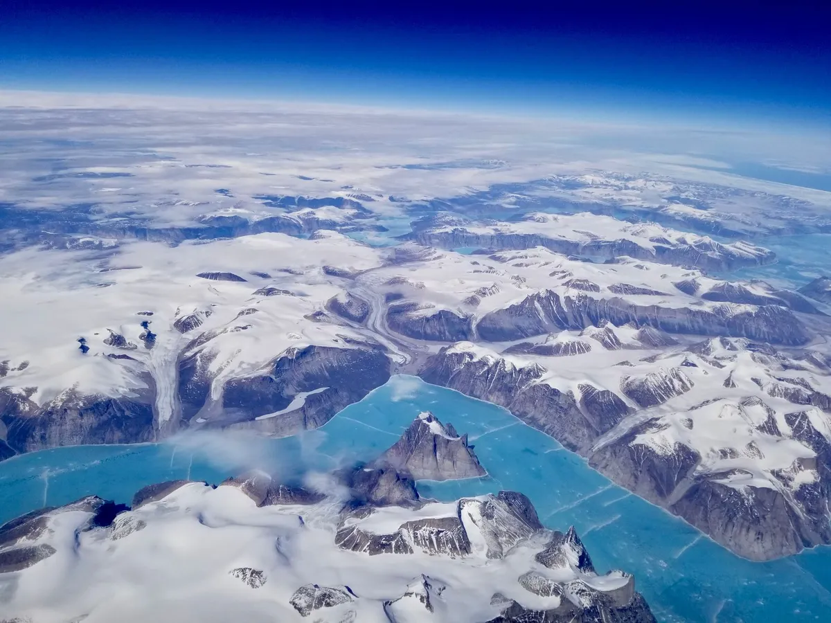 aerial view of Greenland