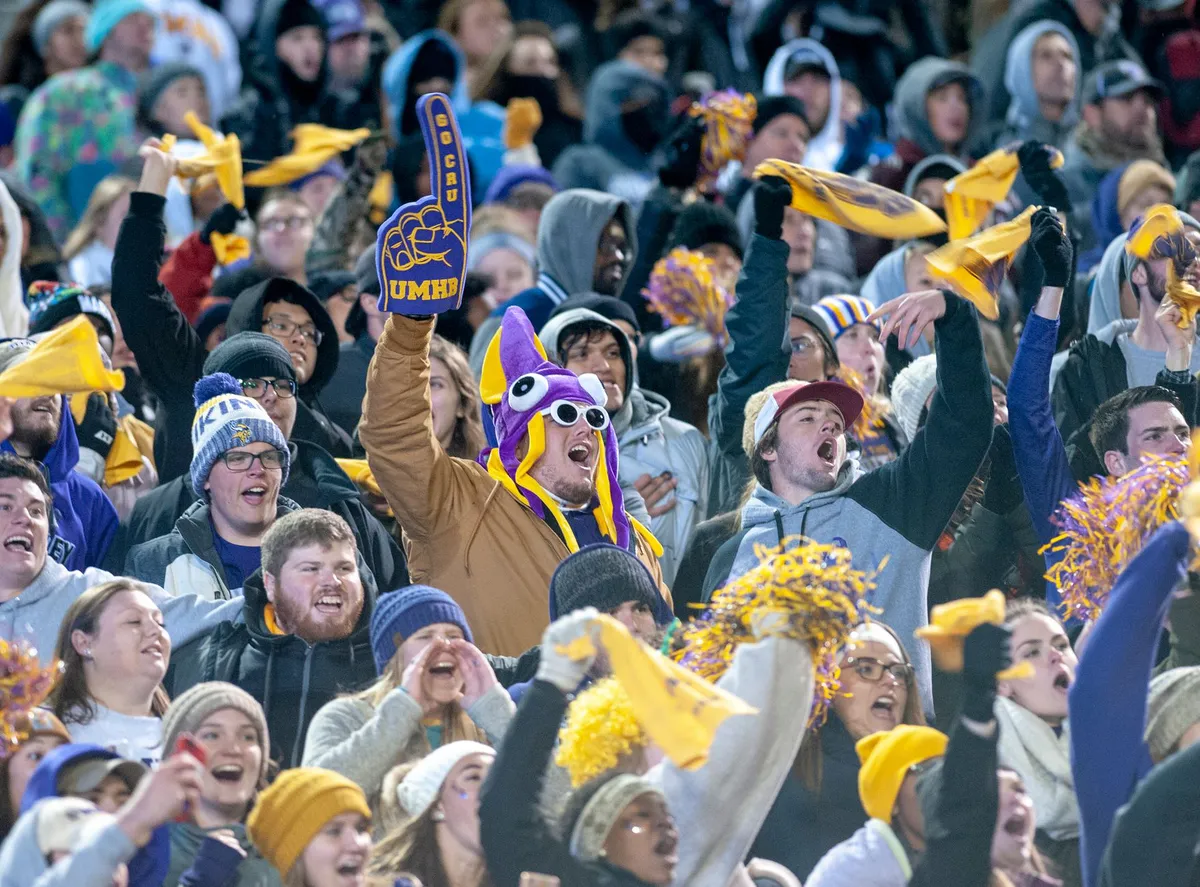 college football crowd cheering