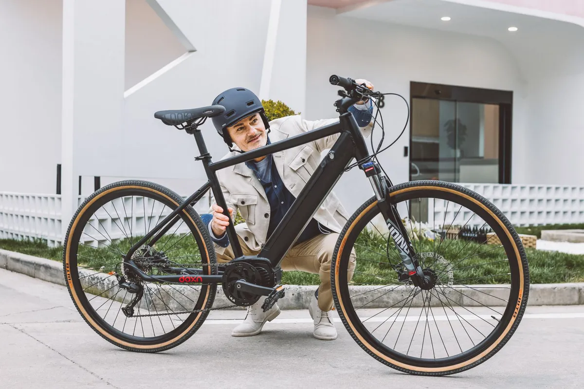 e-bike rider urban setting