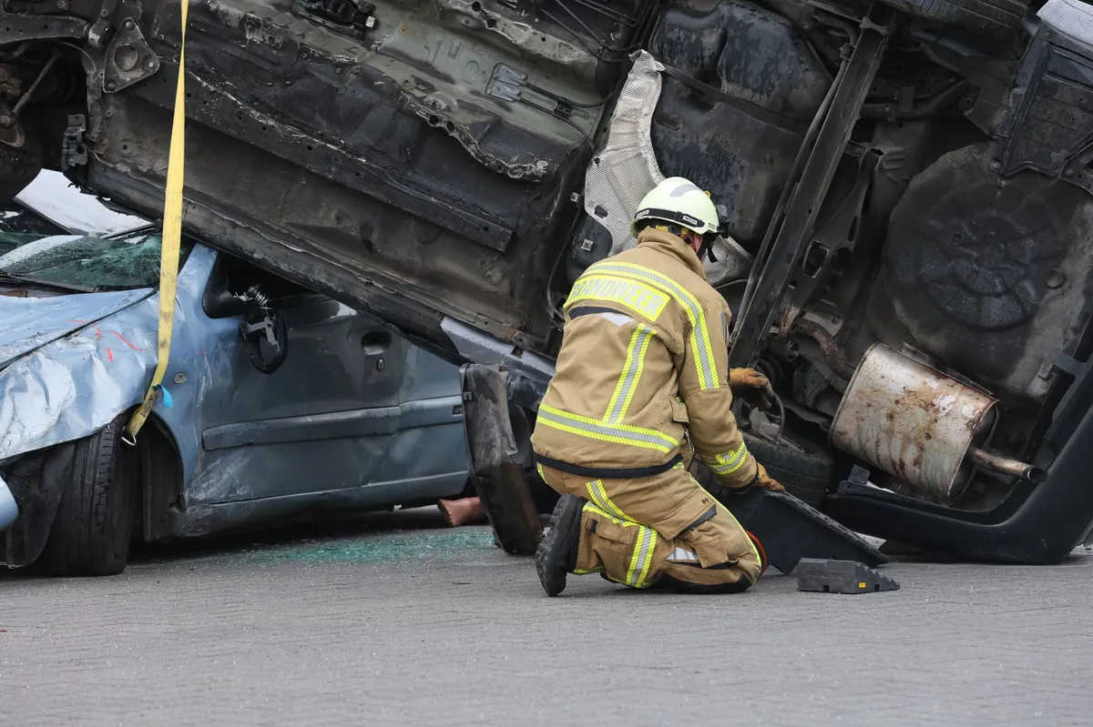 emergency responders at crash site