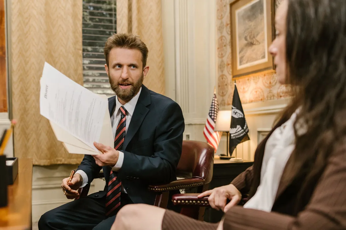 veteran consulting with legal advisor