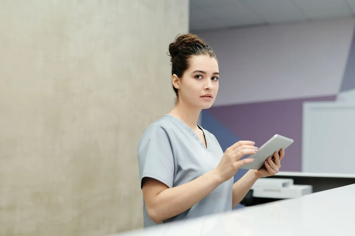 hospital staff working
